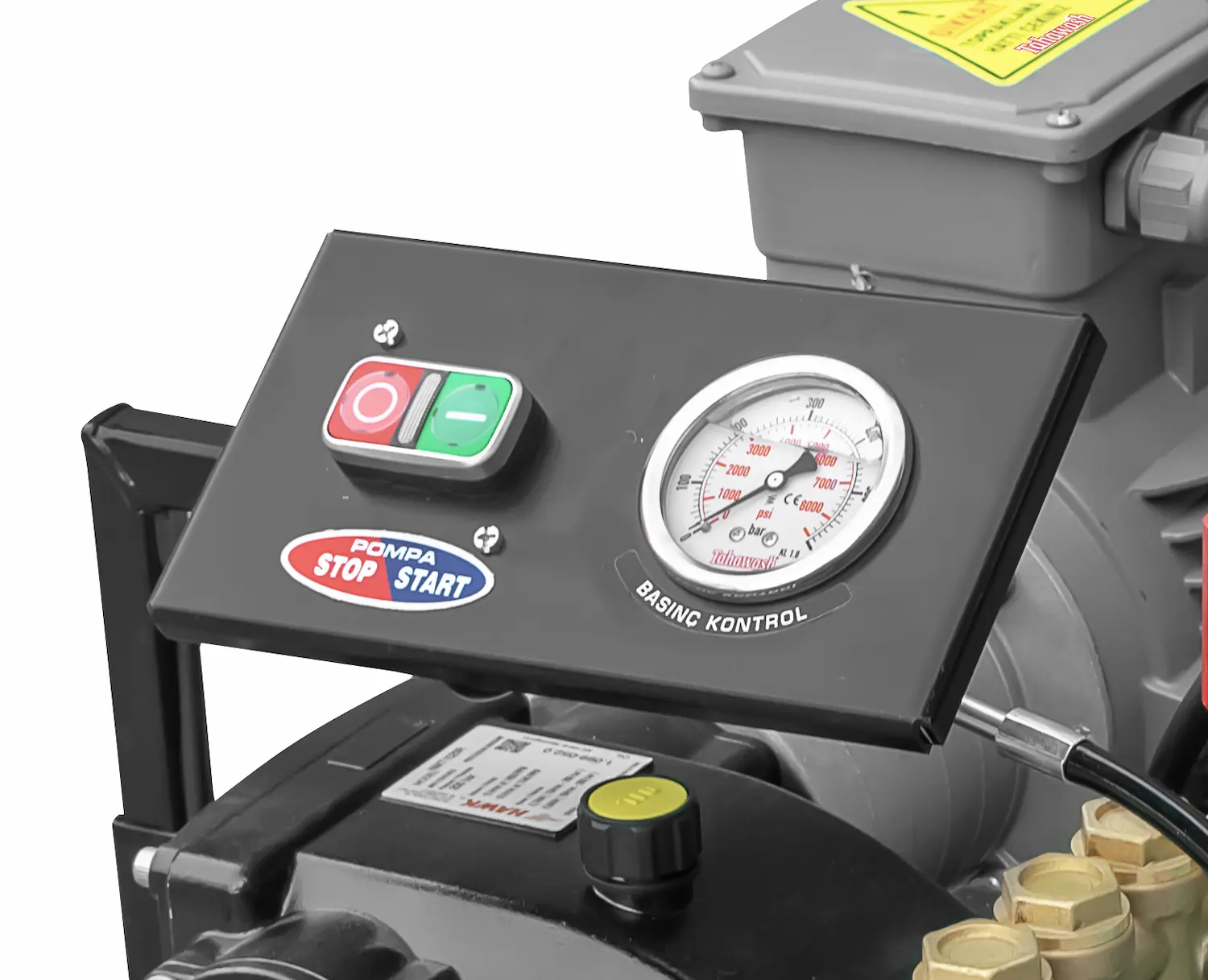 200 Bar Soğuk Yıkama Makinası 8.5lt 220 Volt Ön Panel Görünüm